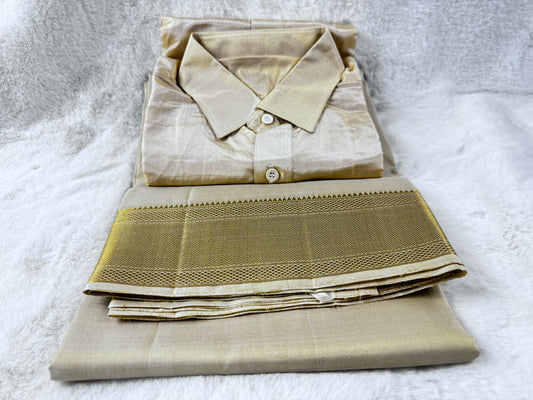 Dothi with Plain border / Shirt Plain