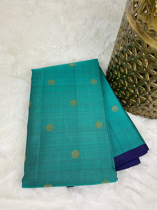 Green Kanchipuram pure zari silk saree